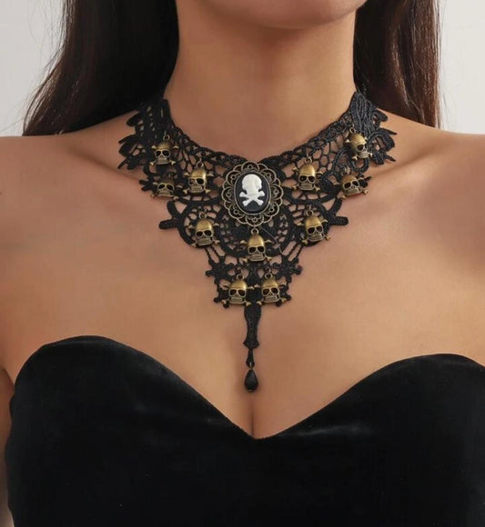 Black lace Choker Necklace