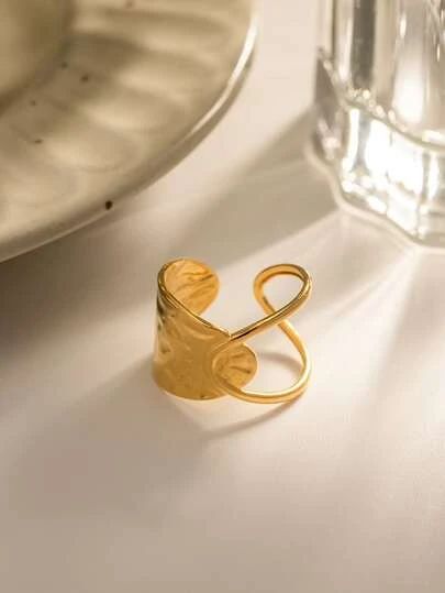 Gold Stackable Adjustable Ring