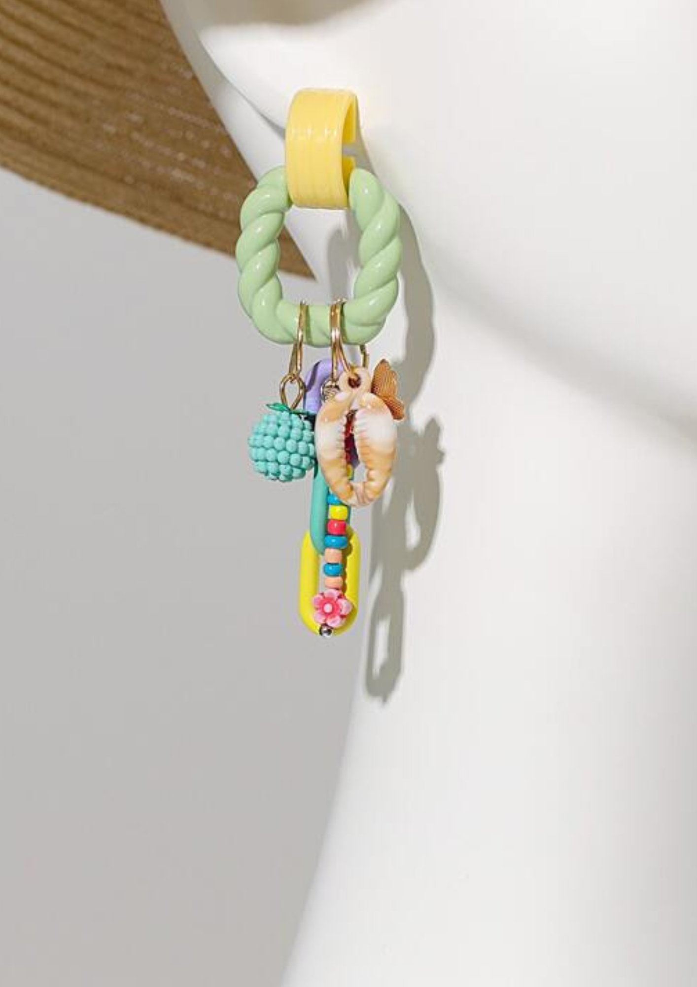 Colored Chain Drop Earrings