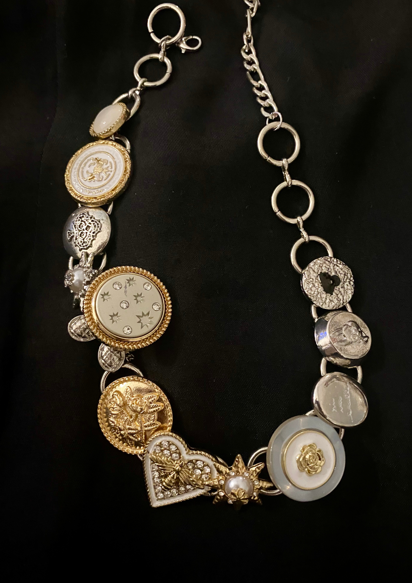 Charm Silver Coin Choker Necklace