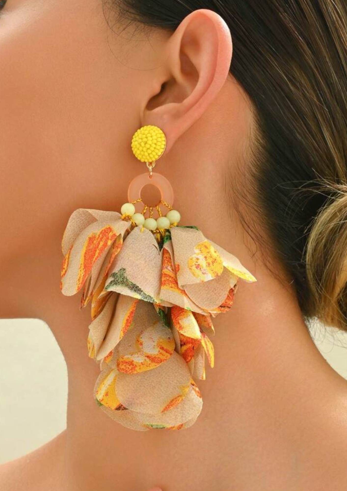 Fabric Drop Earrings