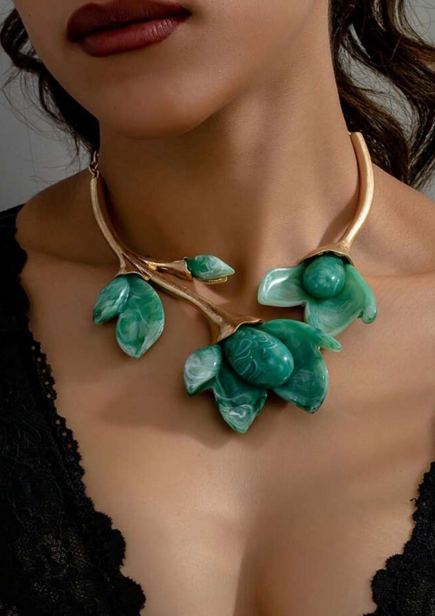 Green chunky Necklace