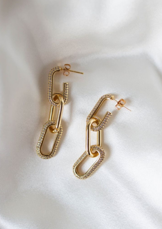 Gold Chain Drop  Earrings
