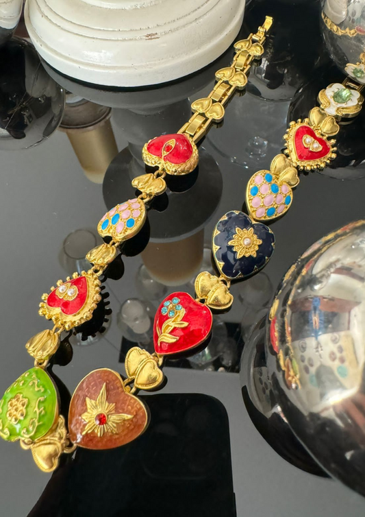 Gold vintage choker necklace