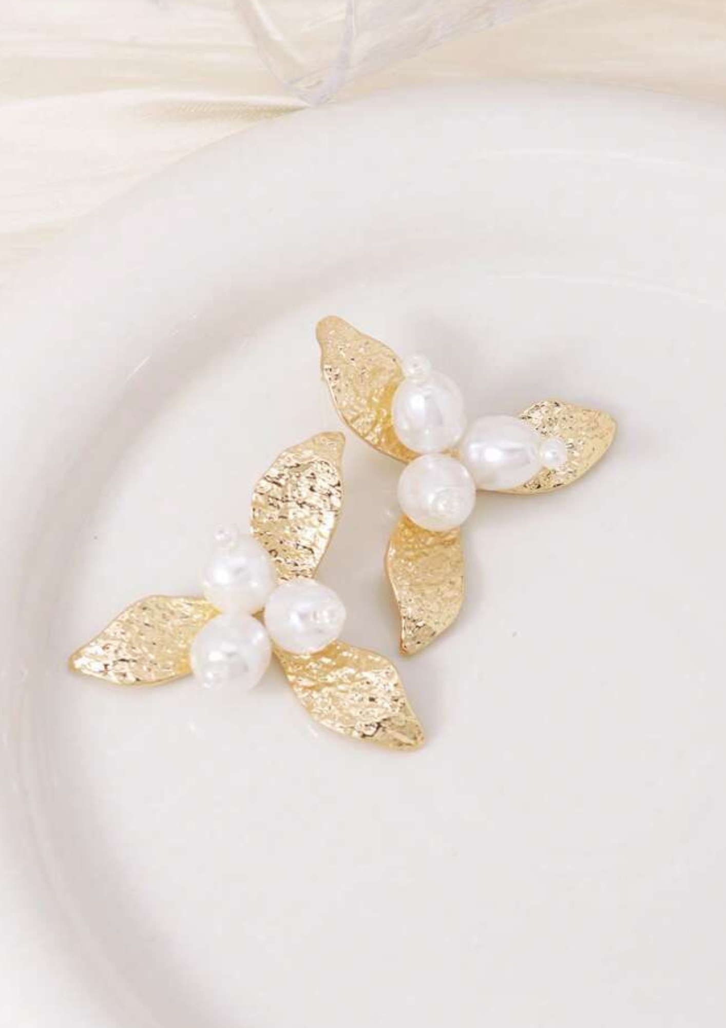 Gold Flower Stud Earring