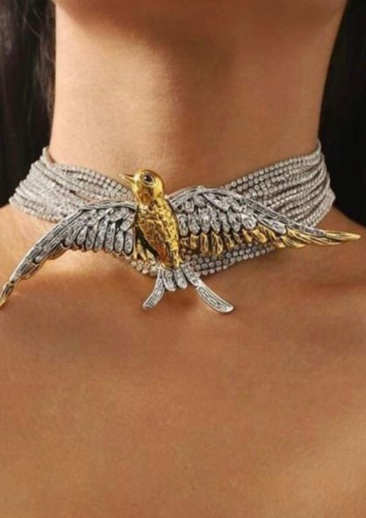 Bird Pendent Choker Necklace