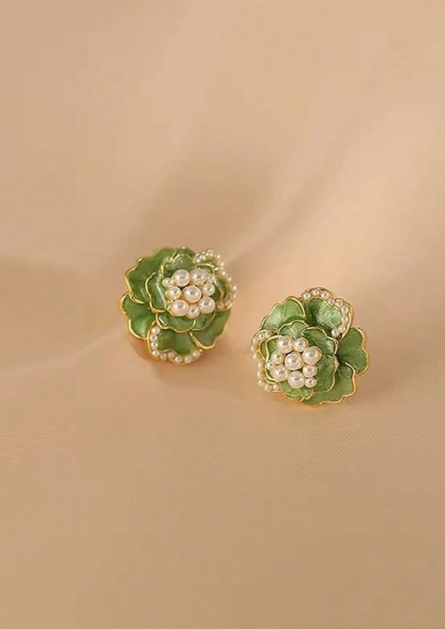 Green Stud Earrings