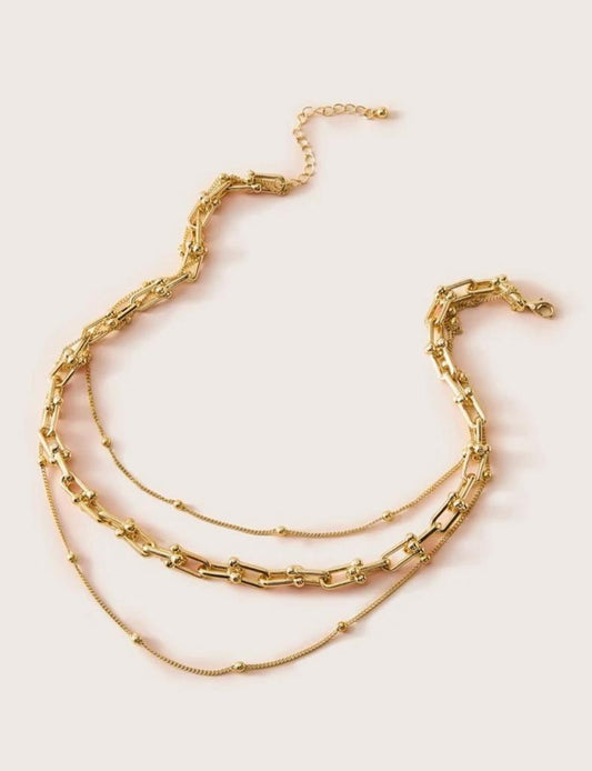 Gold Chain Layered Necklace