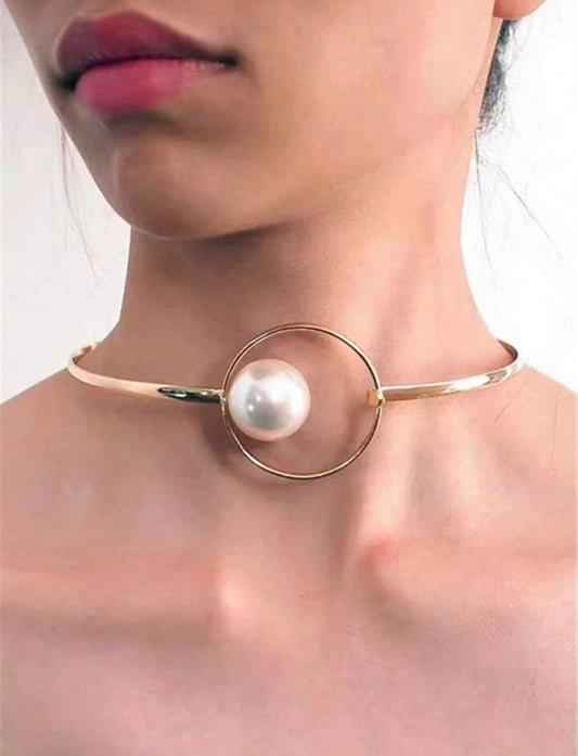 Gold Cuff Necklace