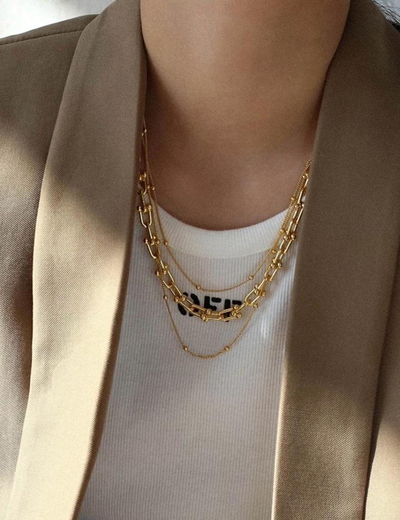 Gold Chain Layered Necklace