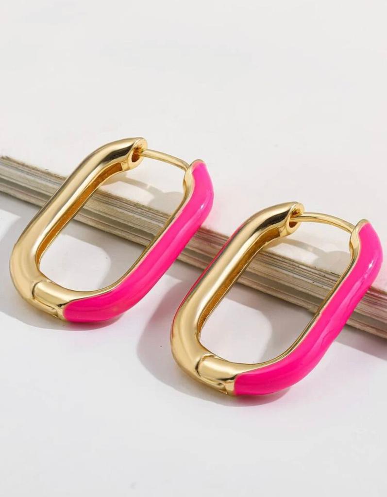 Gold-Pink Hoops