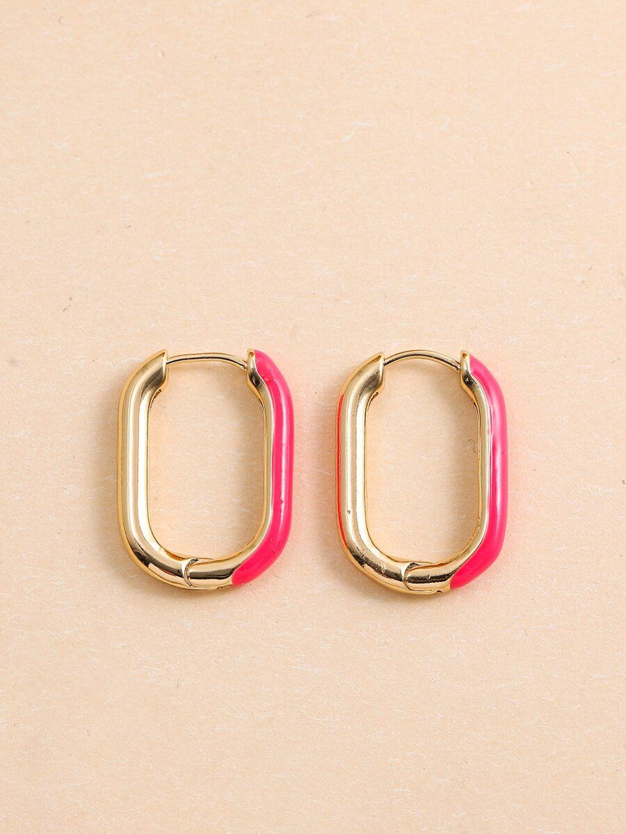 Gold-Pink Hoops