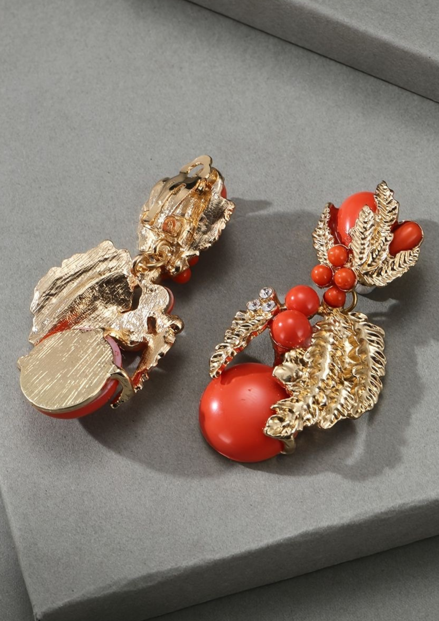 Vintage Orange Drop Earrings