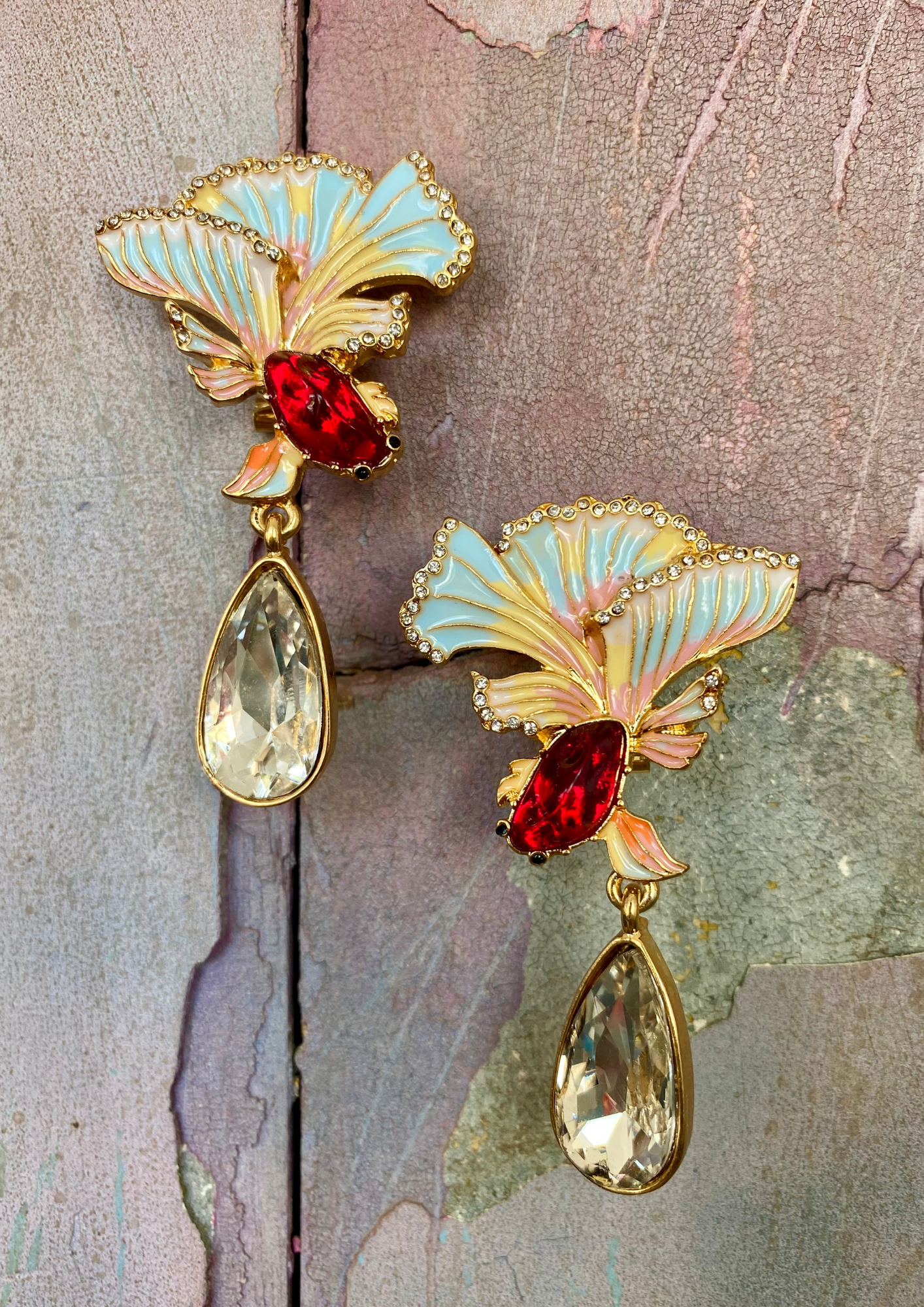 Sea Green Brooch Earring
