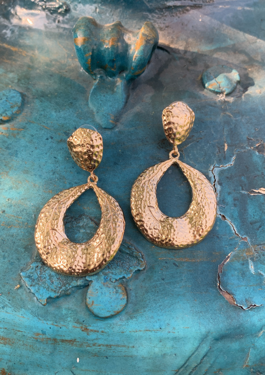 Geo Decor Gold Earrings
