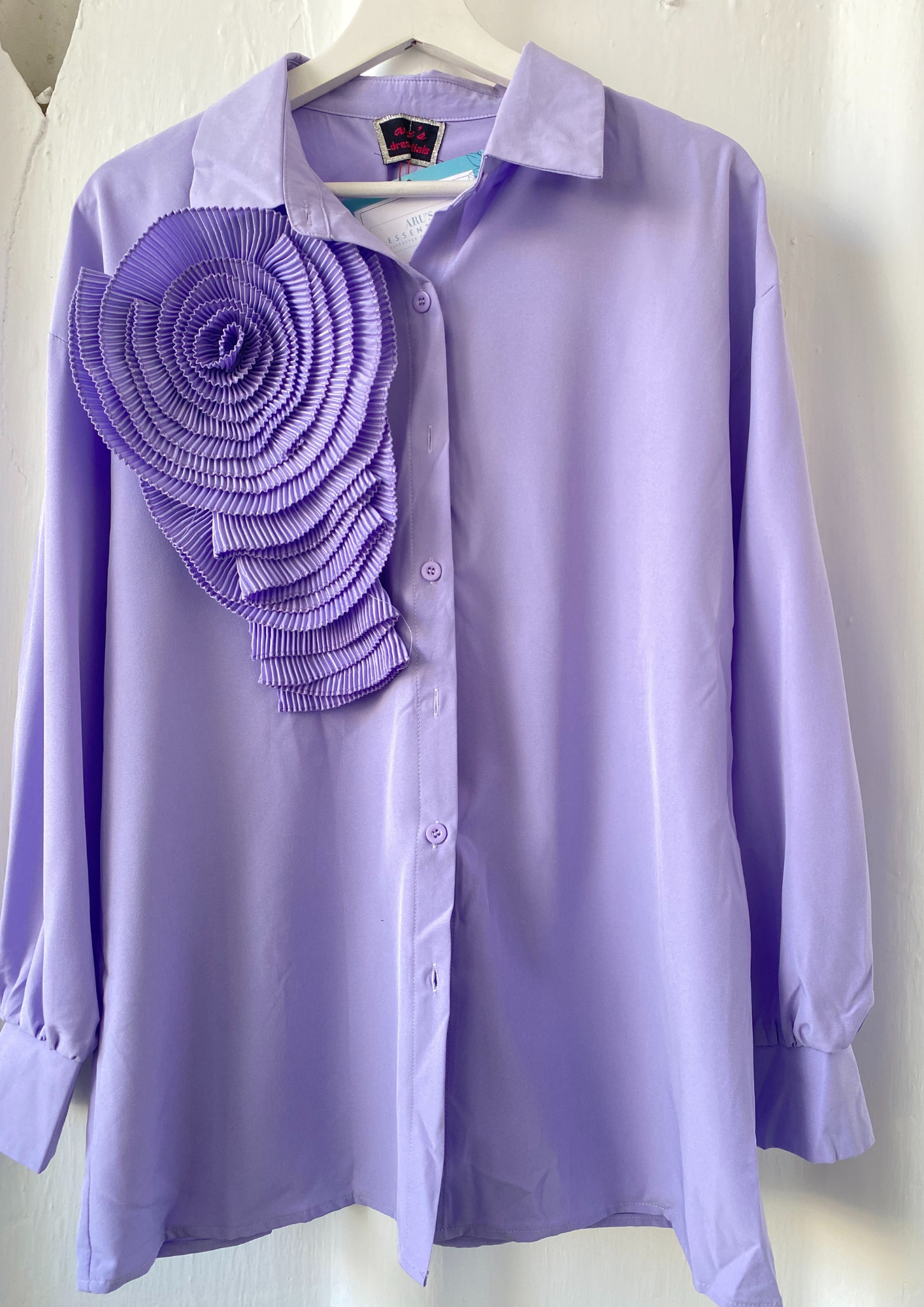 Flower detail Purple shirt