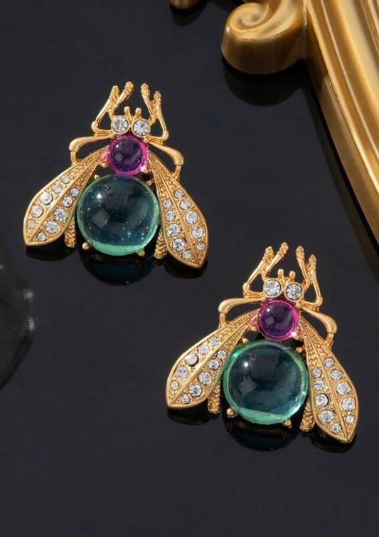 Vintage Bee Stud Earrings