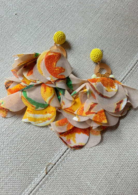 Fabric Drop Earrings