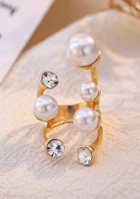 Pearl Diamond Ring