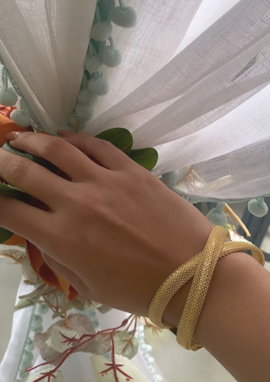 Twist Design Cuff Bracelet