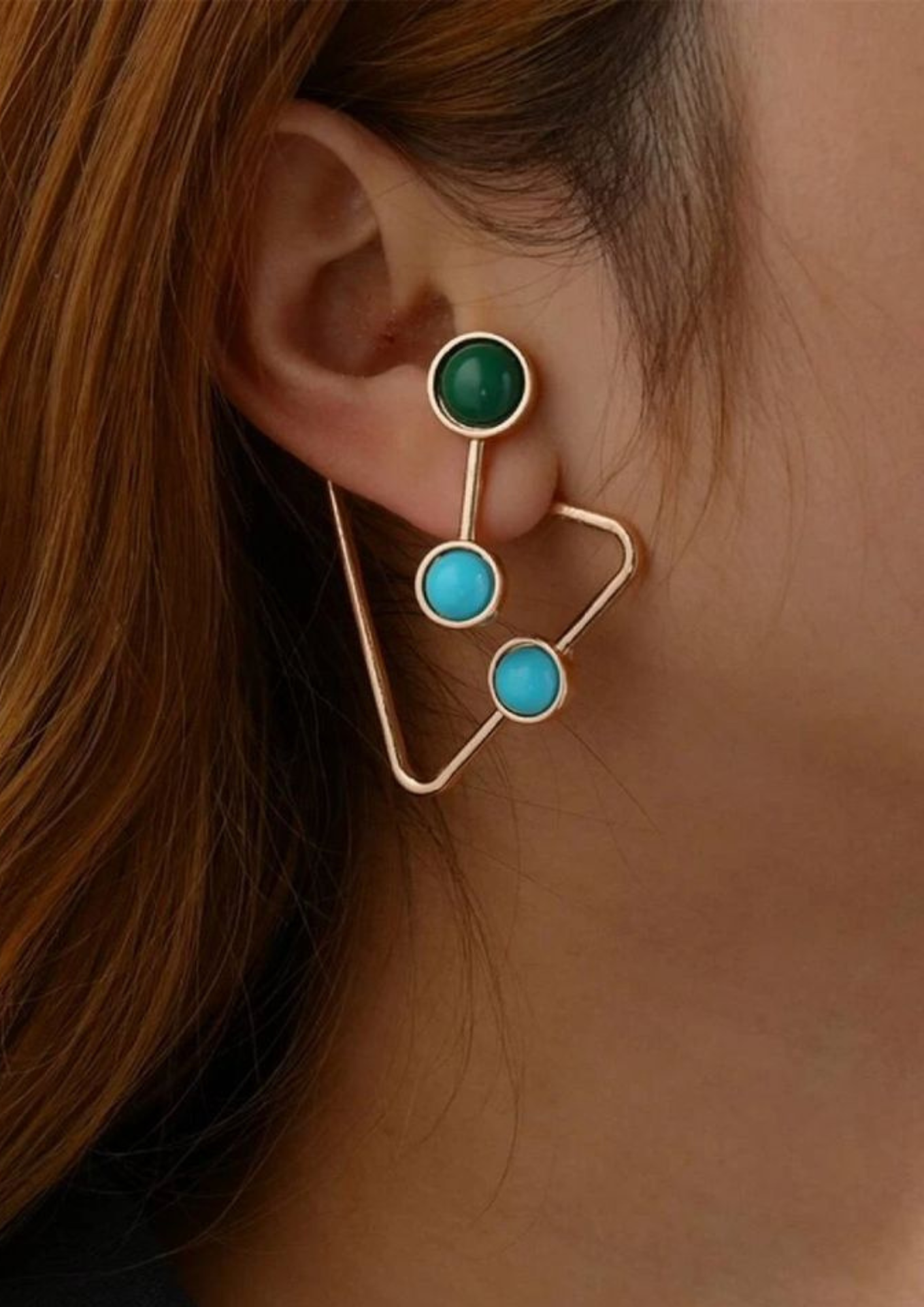 Stone Decor Stud Earrings