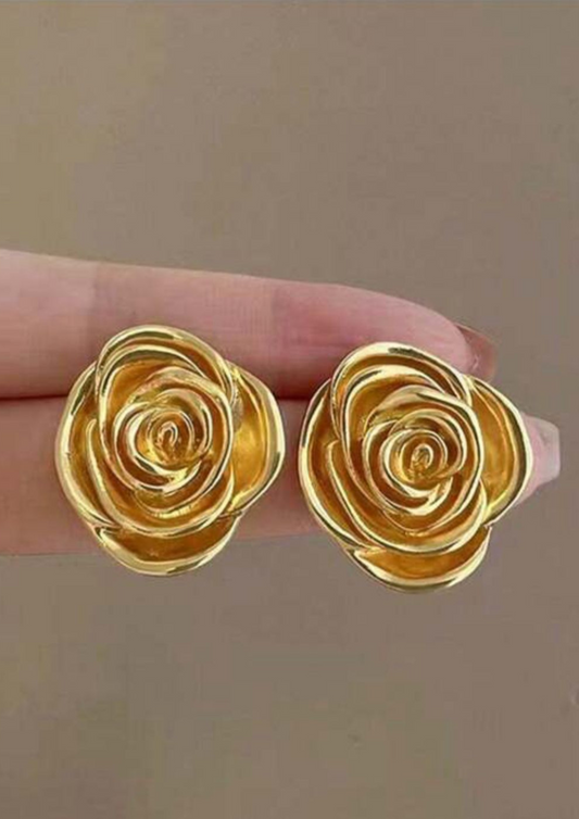 Gold Floral Earrings