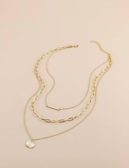 Gold Chain Layered Necklace