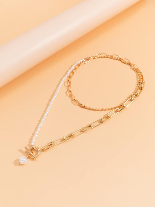 Pearl layered necklace